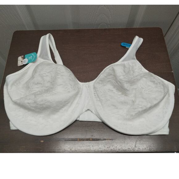 Bali Size 40DDD Minimizer Underwire Bra White Floral Lace Full Coverage 3385 NWT - Picture 1 of 6